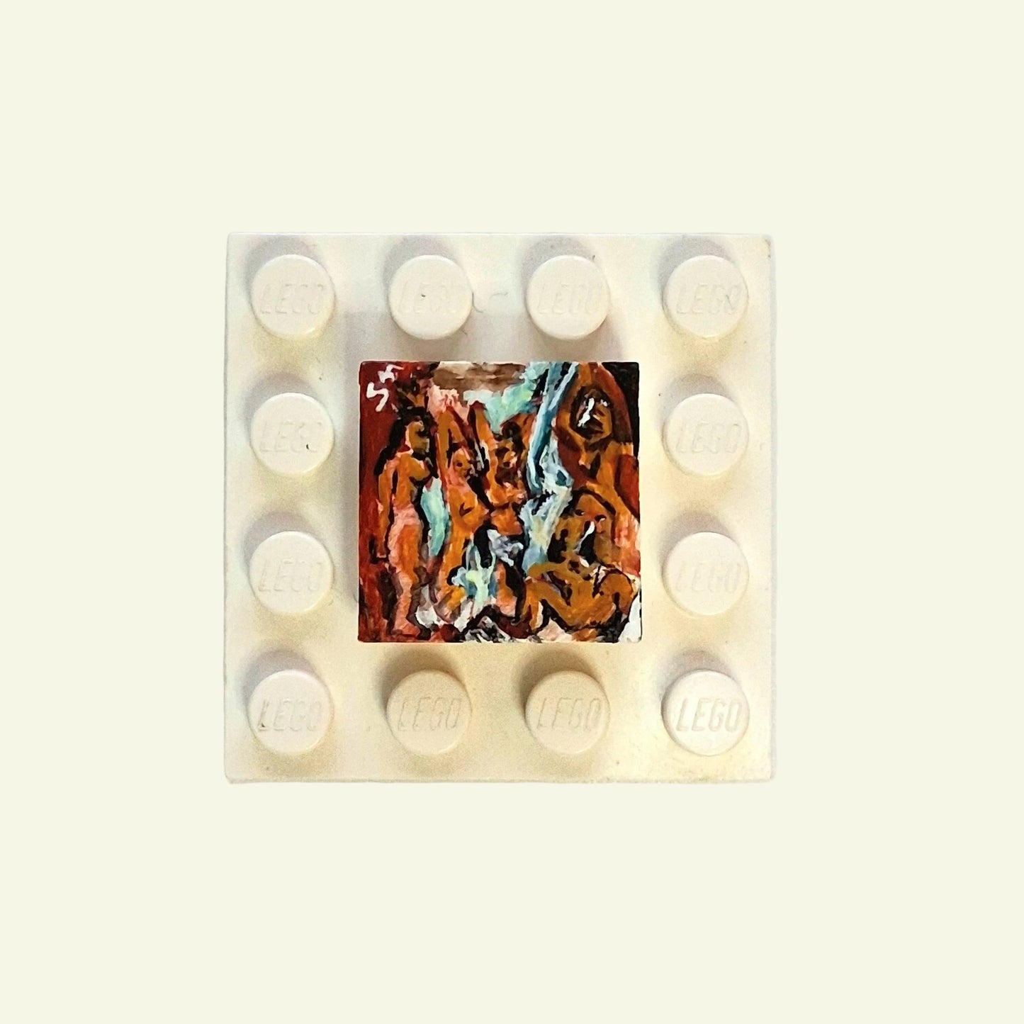 Pitture Picasso dipinte a mano su tile Lego