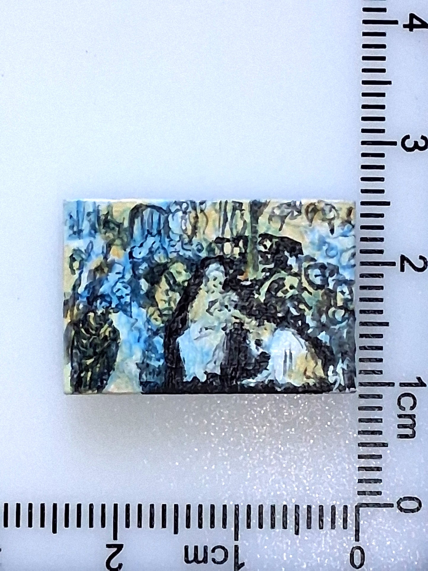 Pitture Leonardo da Vinci dipinte a mano su tile Lego