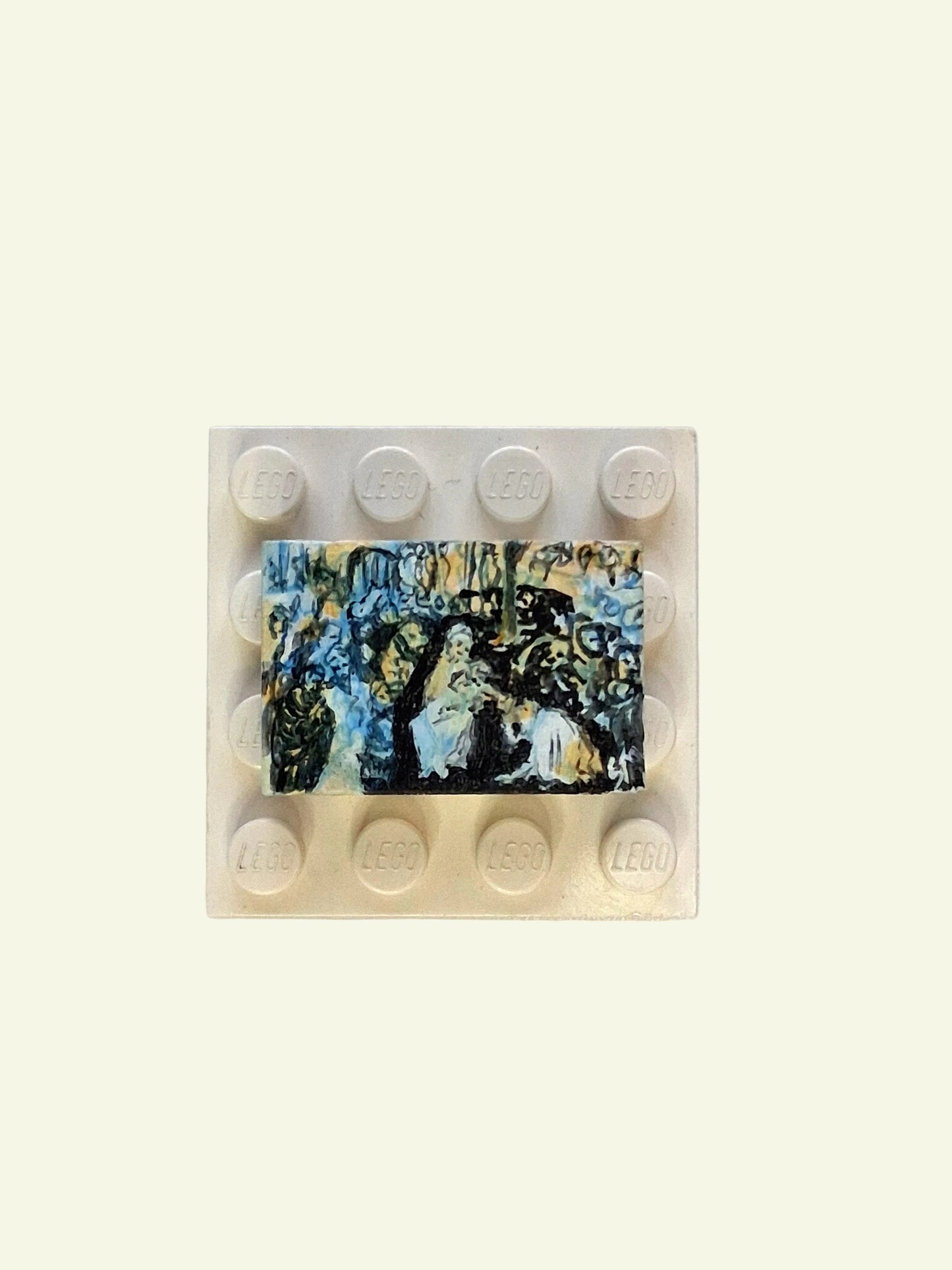 Pitture Leonardo da Vinci dipinte a mano su tile Lego