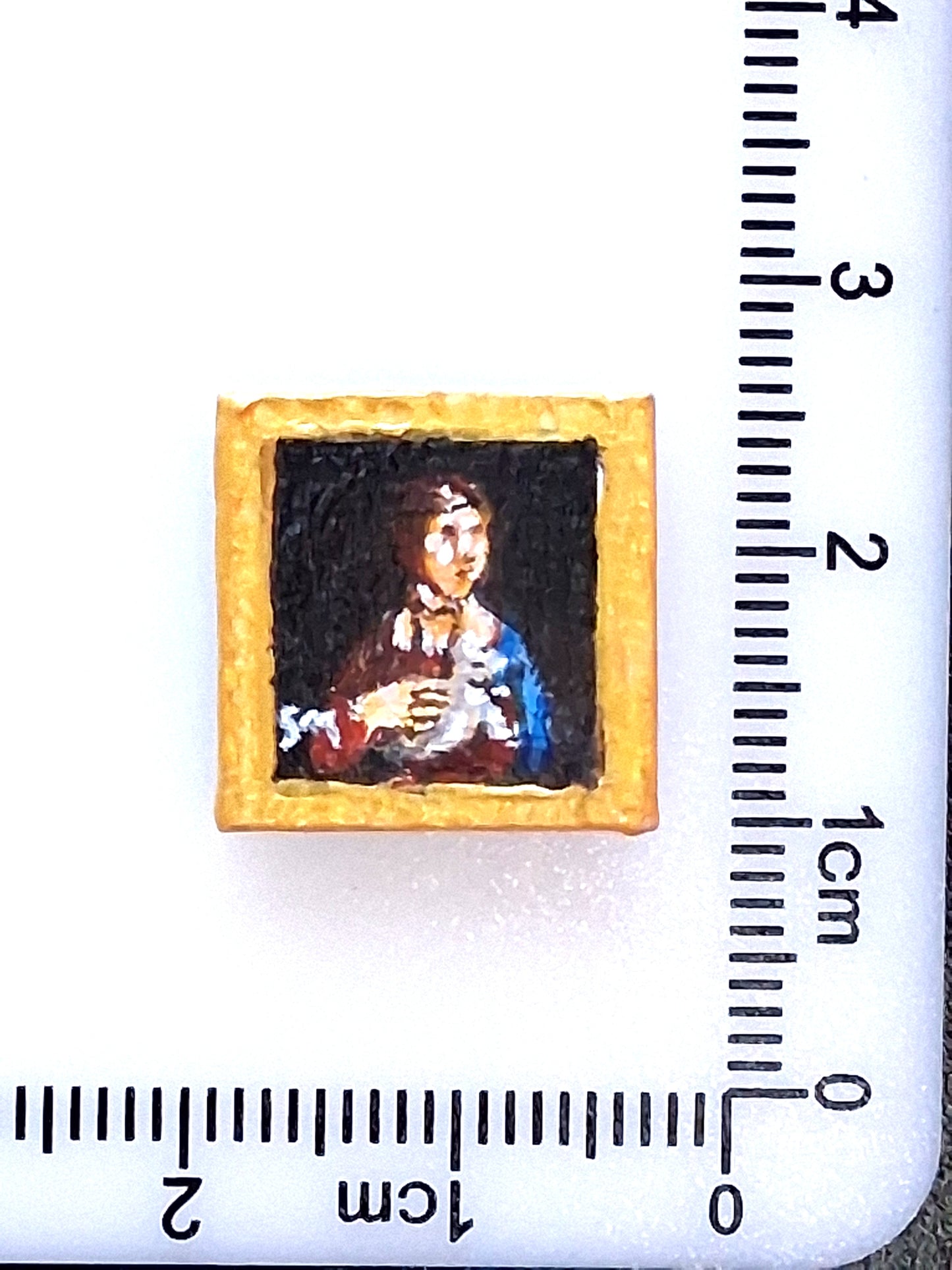 Pitture Leonardo da Vinci dipinte a mano su tile Lego