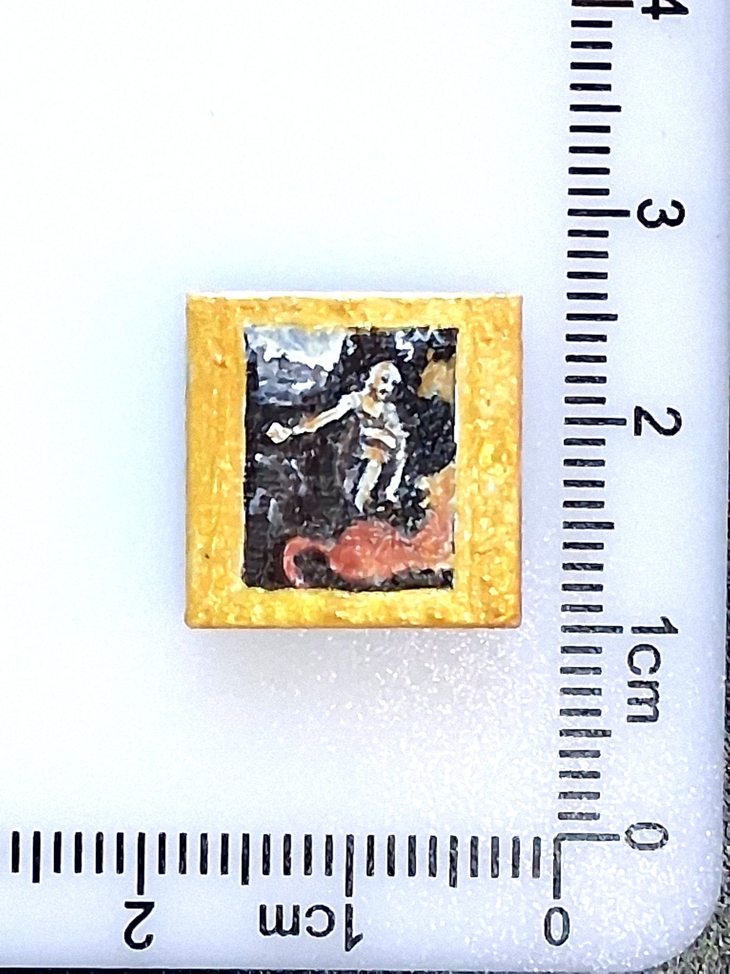 Pitture Leonardo da Vinci dipinte a mano su tile Lego