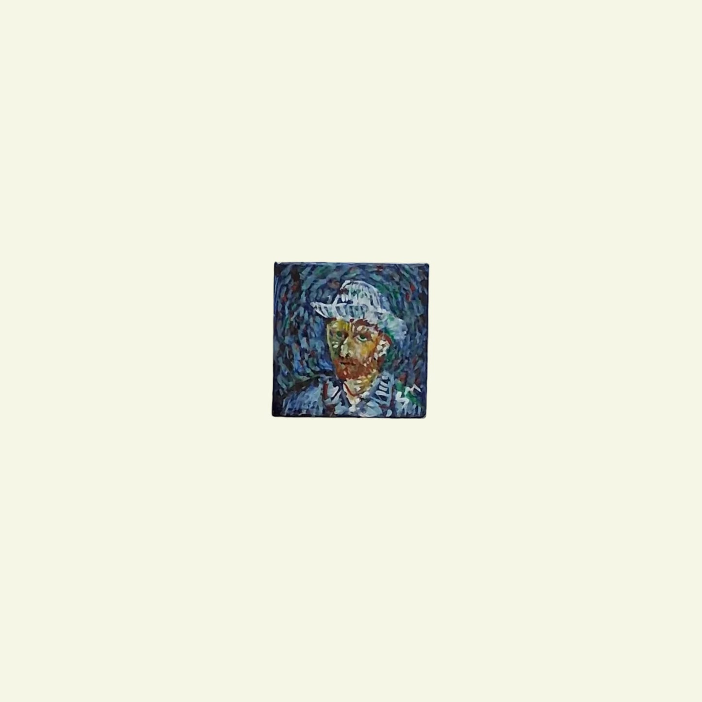Pitture Van Gogh dipinte a mano su tile Lego 2x2