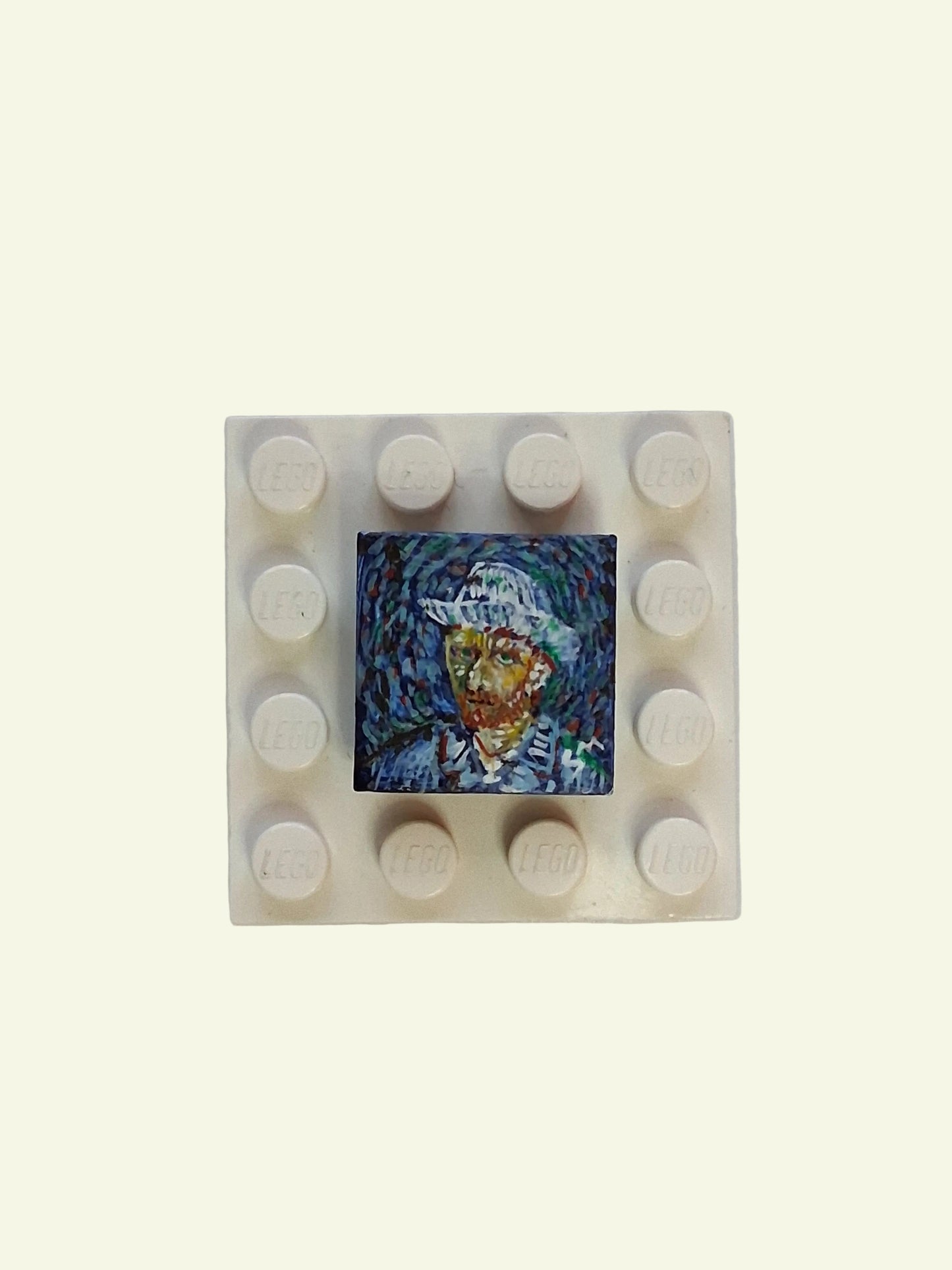 Pitture Van Gogh dipinte a mano su tile Lego 2x2