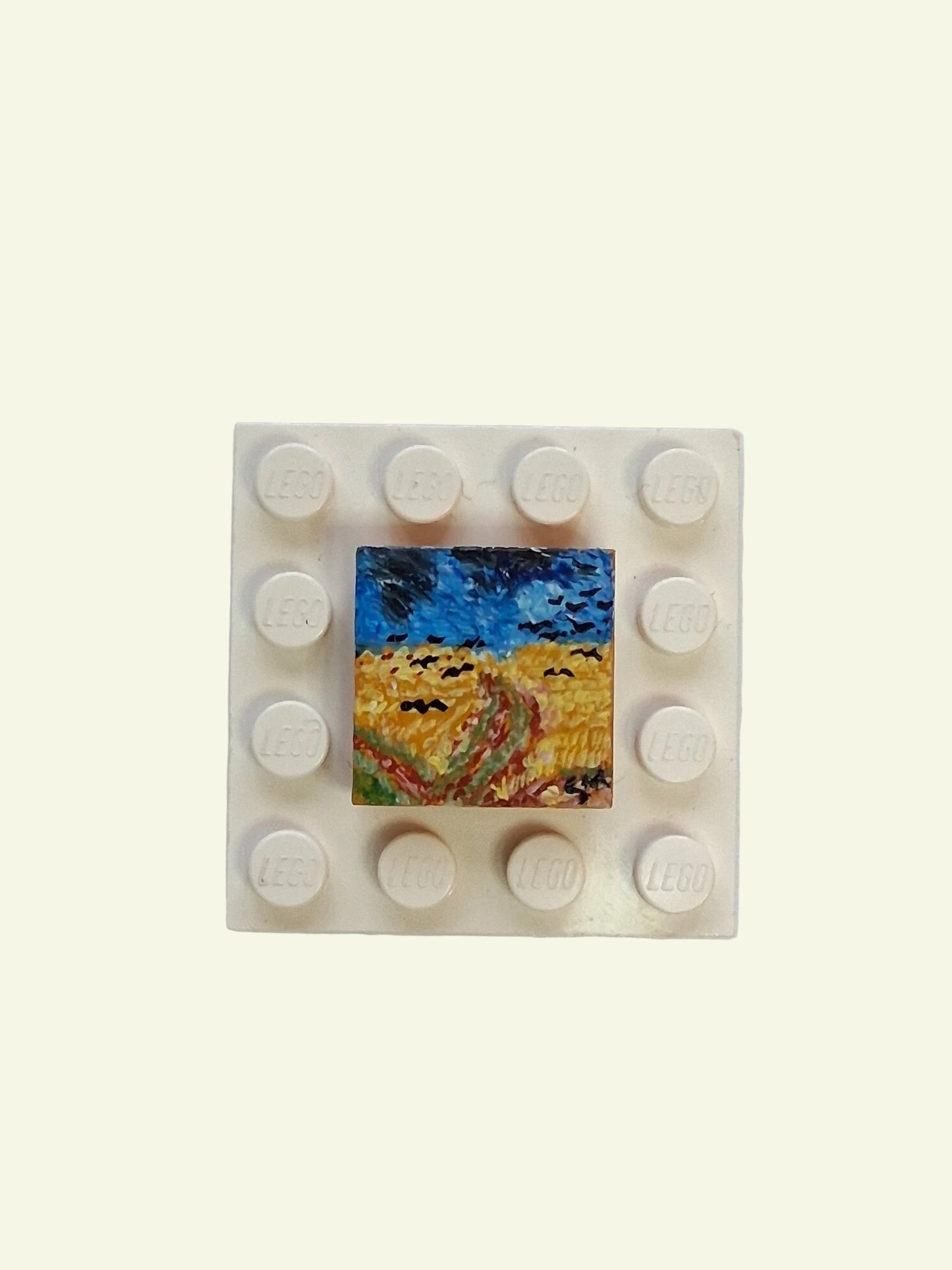 Pitture Van Gogh dipinte a mano su tile Lego 2x2