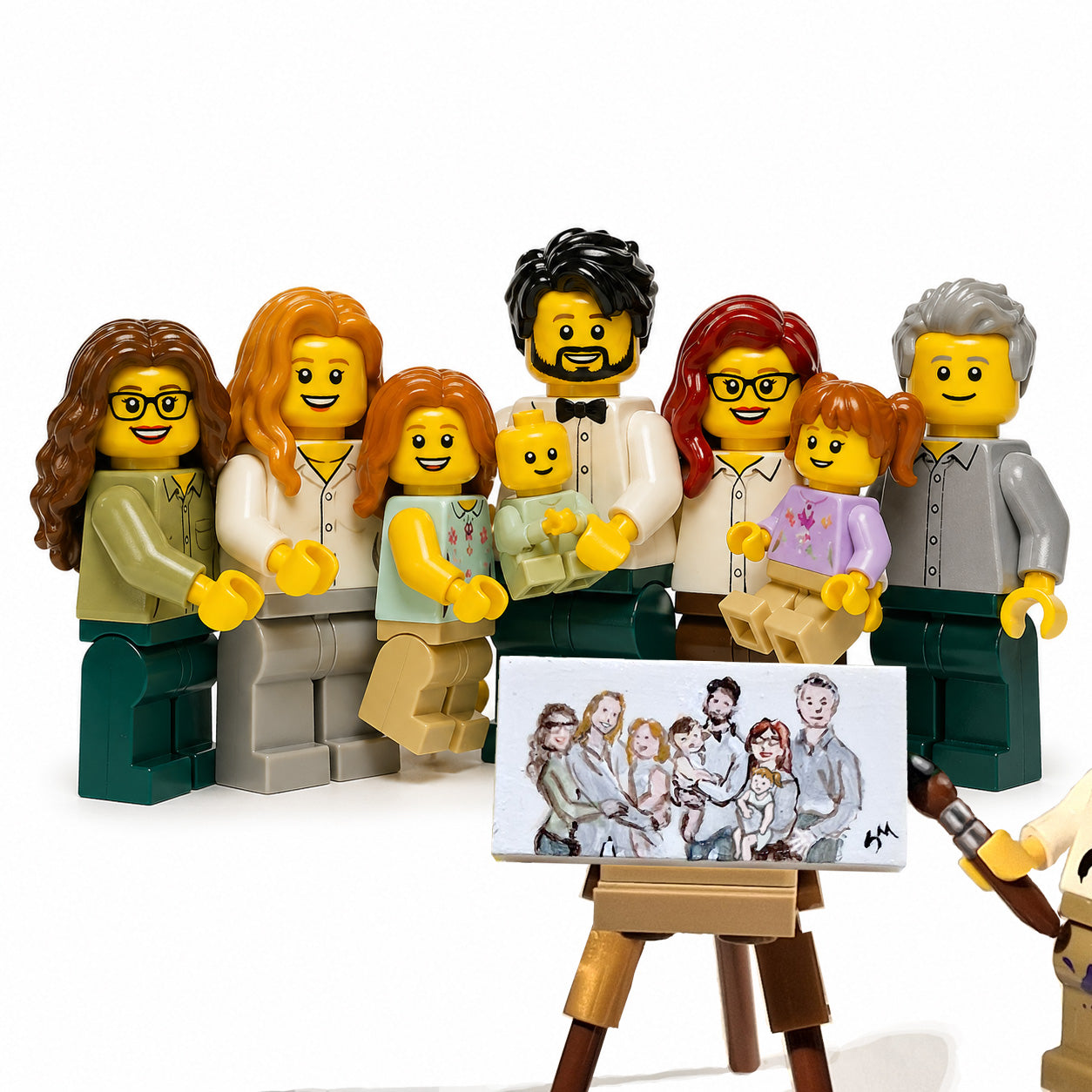 Ritratto di Famiglia Personalizzato su Tile Lego