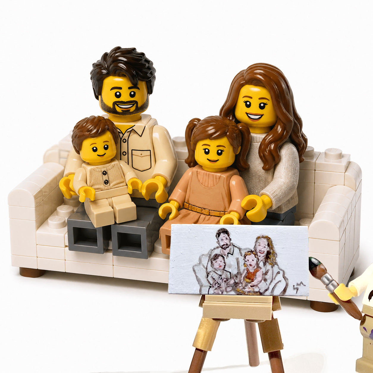 Ritratto di Famiglia Personalizzato su Tile Lego