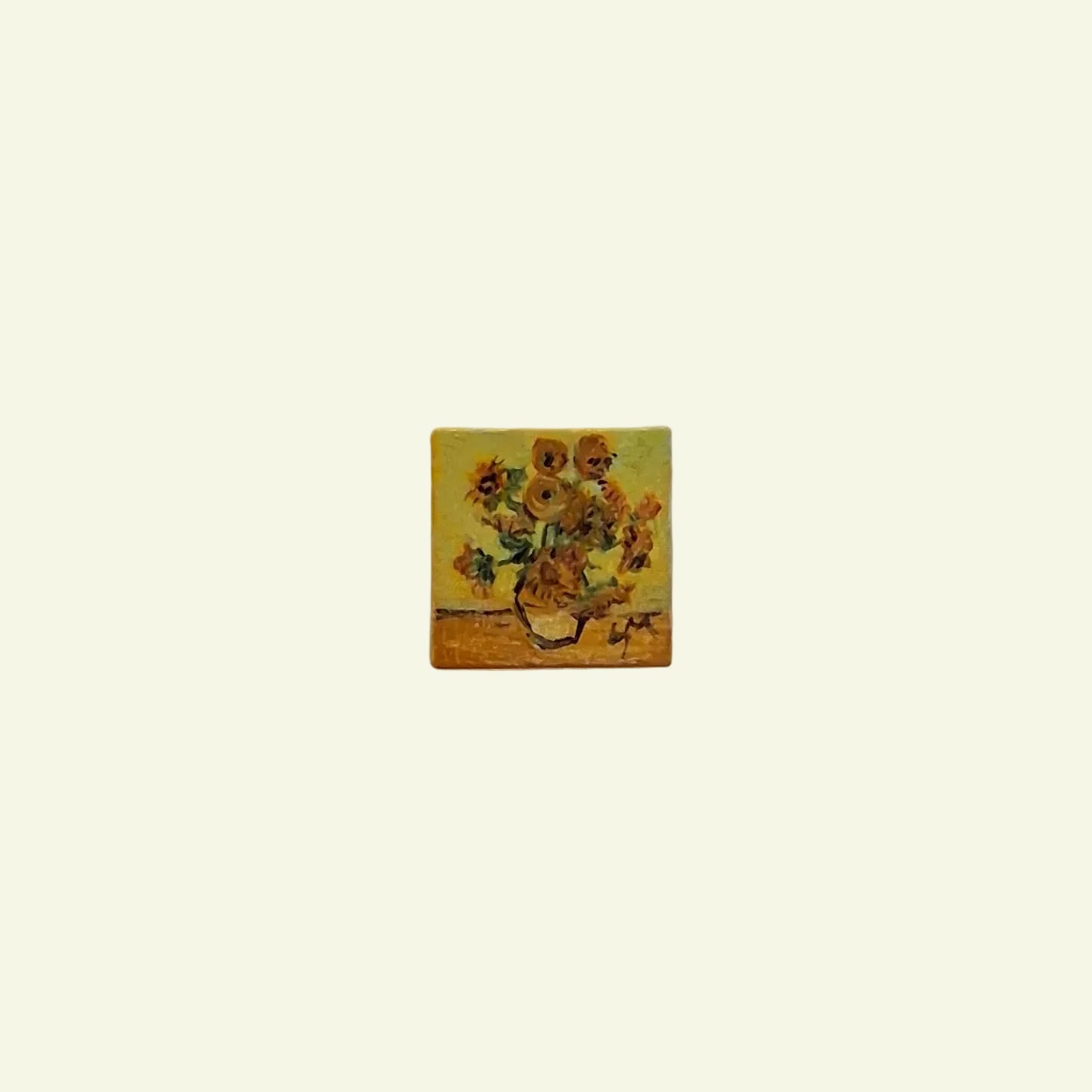 Pitture Van Gogh dipinte a mano su tile Lego 2x2