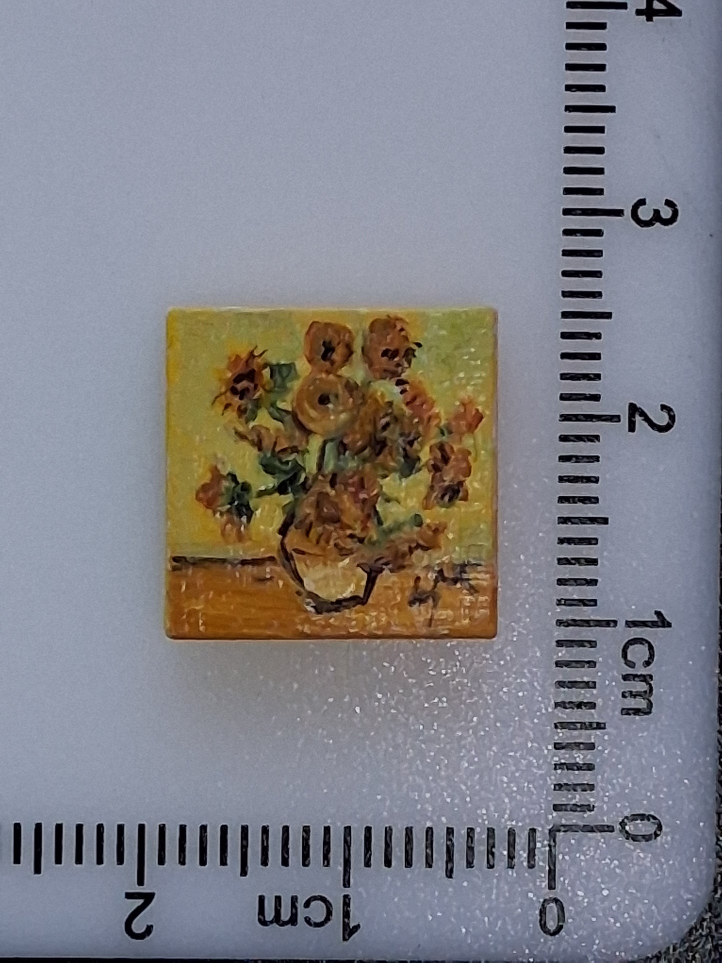Pitture Van Gogh dipinte a mano su tile Lego 2x2