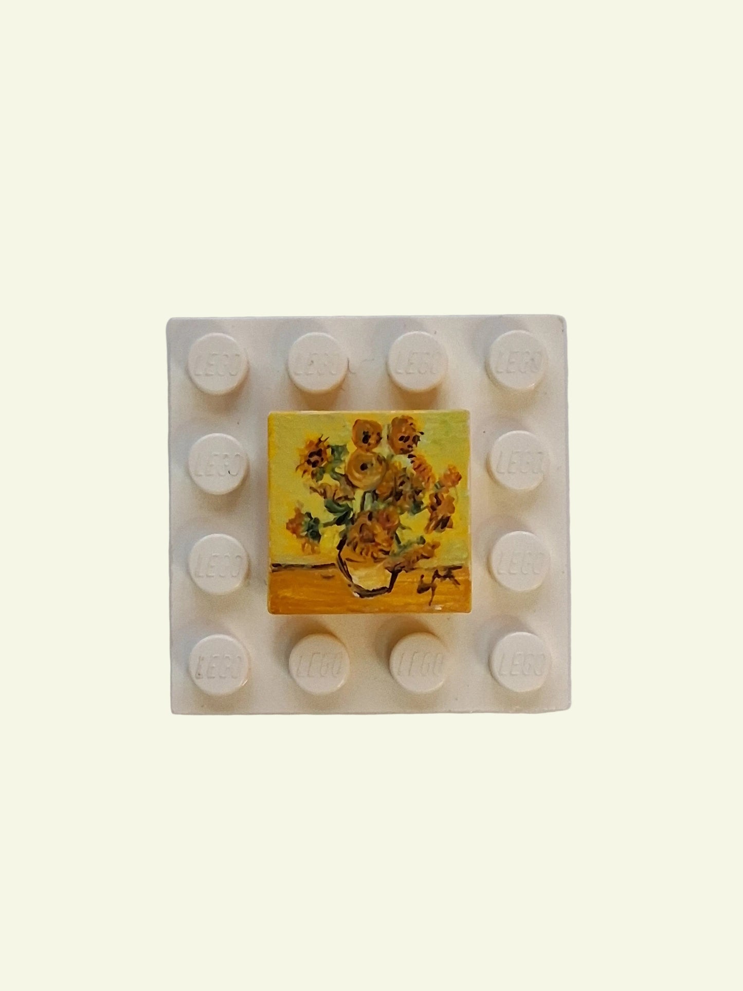 Pitture Van Gogh dipinte a mano su tile Lego 2x2