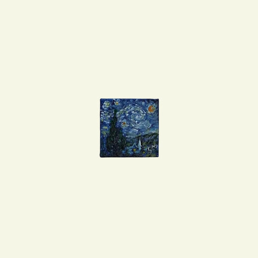 Pitture Van Gogh dipinte a mano su tile Lego 2x2