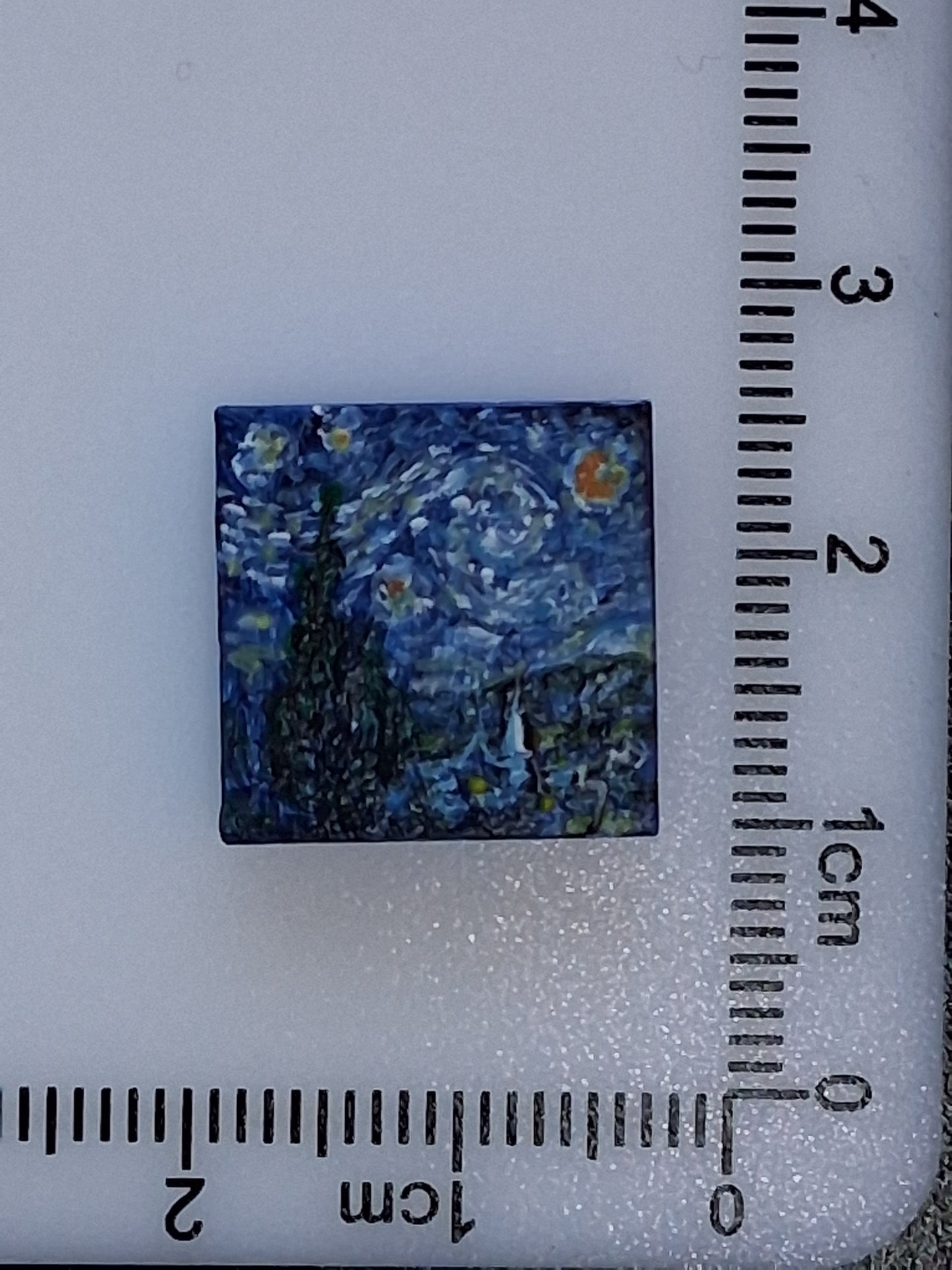 Pitture Van Gogh dipinte a mano su tile Lego 2x2