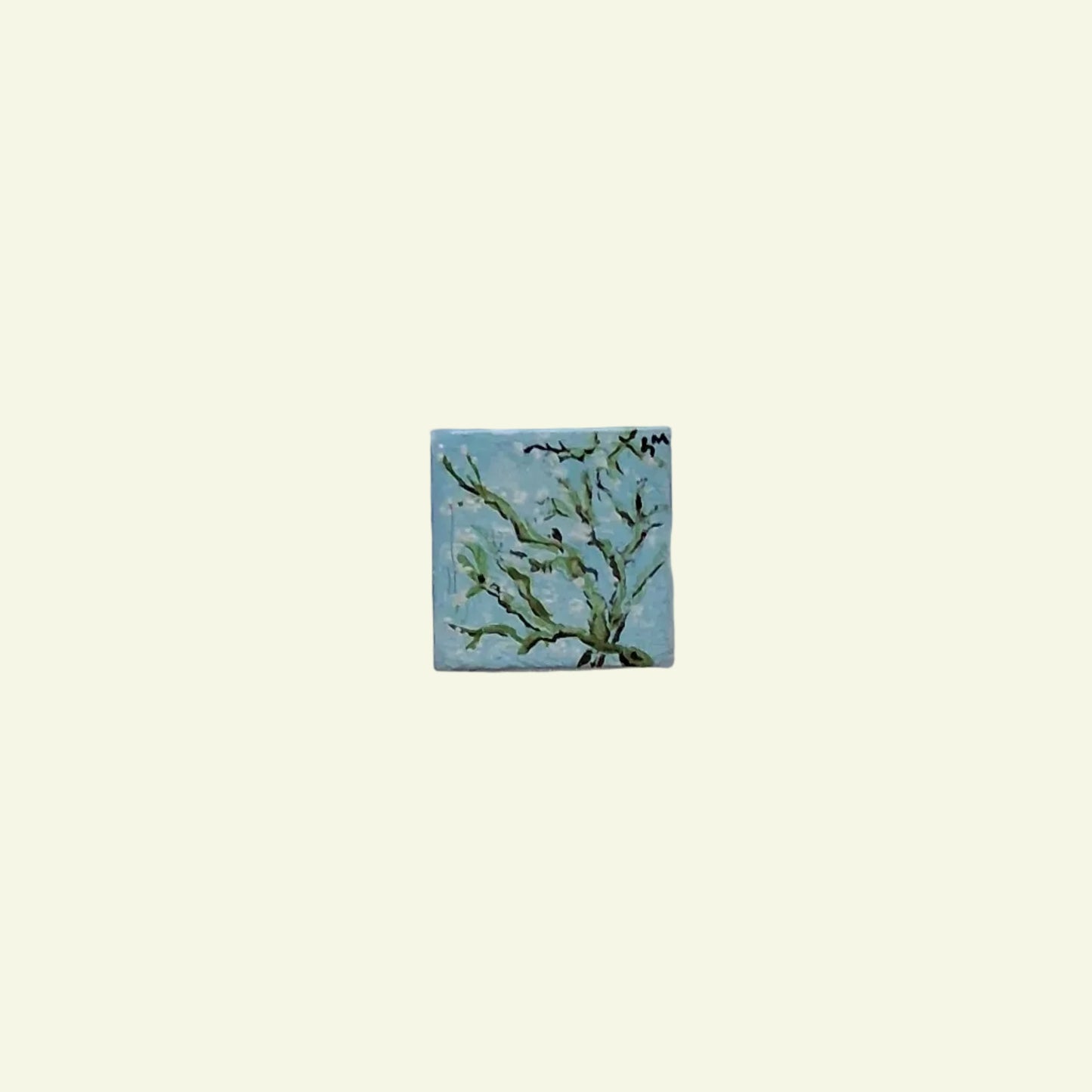 Pitture Van Gogh dipinte a mano su tile Lego 2x2