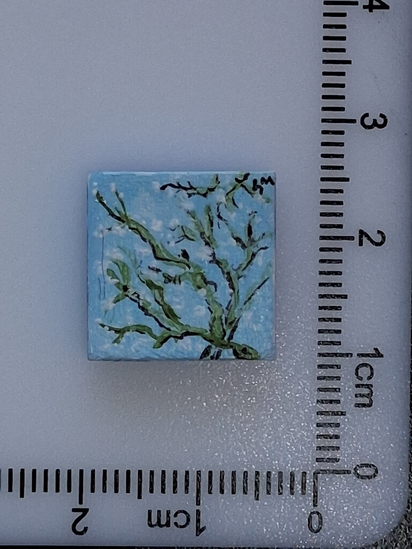 Pitture Van Gogh dipinte a mano su tile Lego 2x2