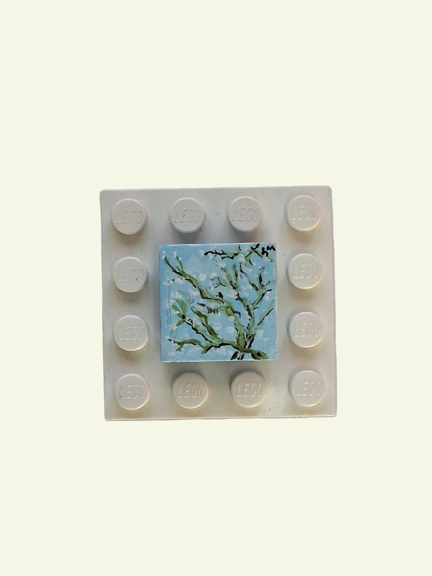 Pitture Van Gogh dipinte a mano su tile Lego 2x2