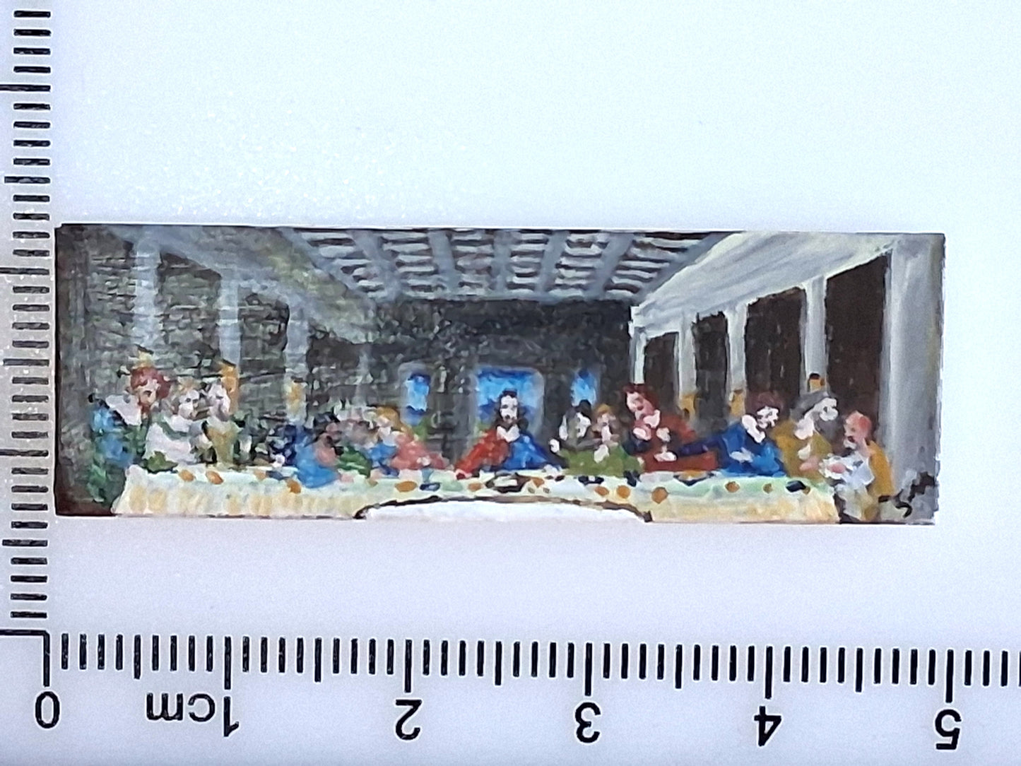 Pitture Leonardo da Vinci dipinte a mano su tile Lego